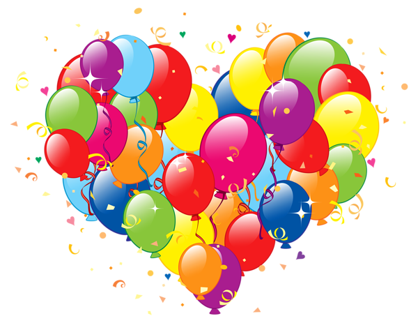 This png image - Heart of Balloons PNG Clipart Image, is available for free download