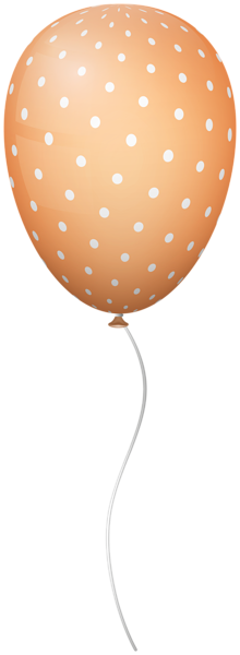 This png image - Orange Dotted Balloon PNG Clipart, is available for free download
