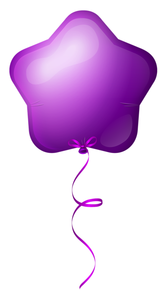 This png image - Purple Star Balloon PNG Clipart Image, is available for free download