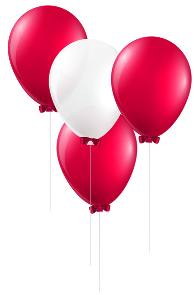 This png image - Red and White Balloons PNG Clip Art Image, is available for free download