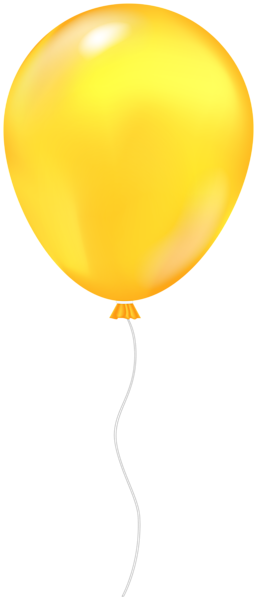 Single Balloon PNG Yellow Clipart | Gallery Yopriceville - High-Quality ...