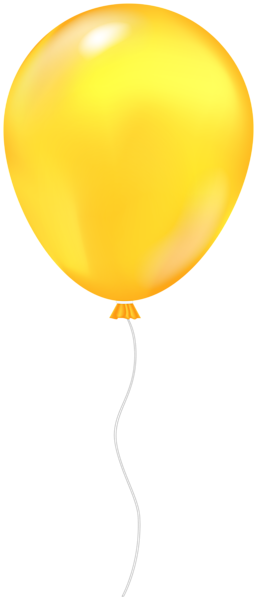 This png image - Single Balloon PNG Yellow Clipart, is available for free download