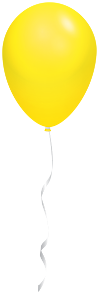 This png image - Single Yellow Balloon Transparent PNG Clipart, is available for free download