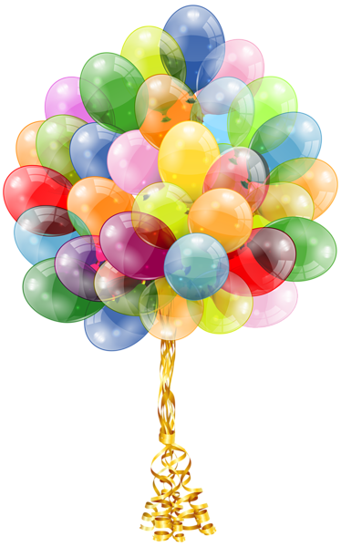 Transparent Balloons Bunch Clipart Image | Gallery Yopriceville - High