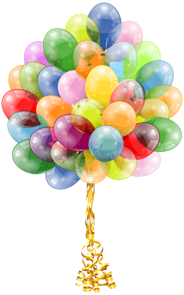 This png image - Transparent Balloons Bunch Clipart Image, is available for free download