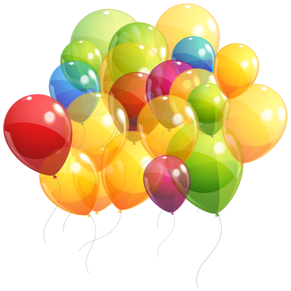 This png image - Transparent Colorful Balloons Bunch PNG Clipart Image, is available for free download