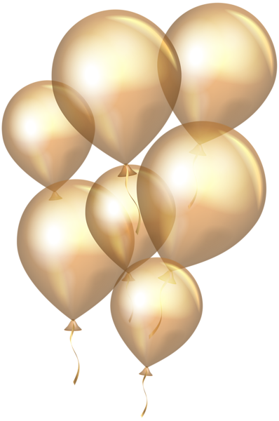 Transparent Gold Balloons PNG Clip Art | Gallery Yopriceville - High