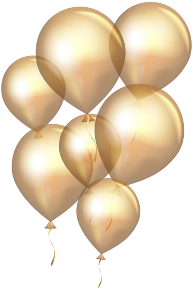 Transparent Gold Balloons PNG Clip Art | Gallery Yopriceville - High ...