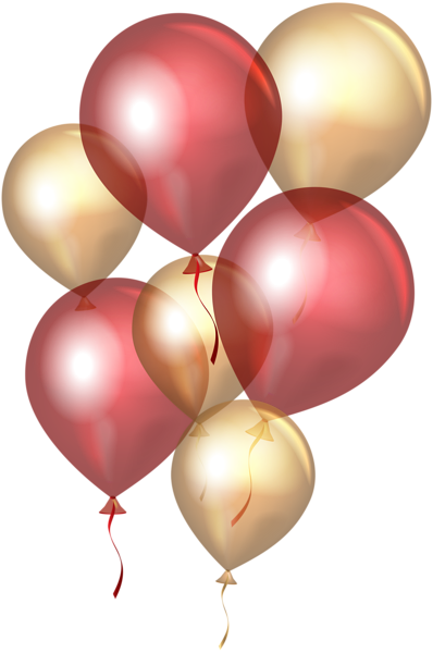 This png image - Transparent Red Gold Balloons PNG Clip Art, is available for free download