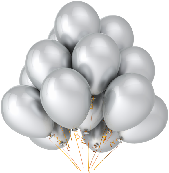 Transparent Silver Balloons Clipart | Gallery Yopriceville - High-Quality Images and Transparent