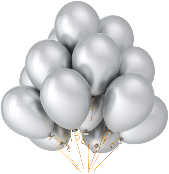 This png image - Transparent Silver Balloons Clipart, is available for free download