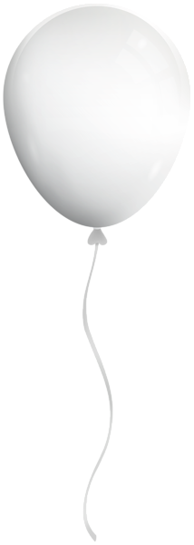 This png image - White Single Balloon Clipart, is available for free download