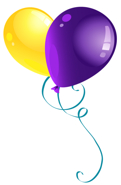 This png image - Yellow and Purple Balloons PNG Clipart Picture, is available for free download