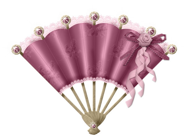 This png image - Beautiful Pink Fan Clipart, is available for free download