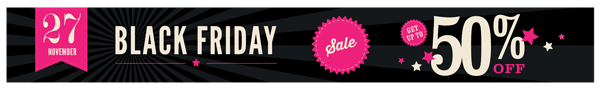 This png image - Black Friday 50% OFF Banner PNG Clipart Image, is available for free download