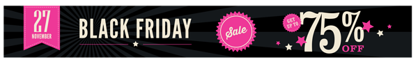 This png image - Black Friday 75% OFF Banner PNG Clipart Image, is available for free download