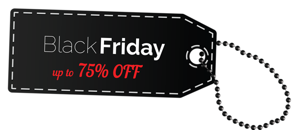 This png image - Black Friday 75% OFF Tag PNG Clipart Image, is available for free download