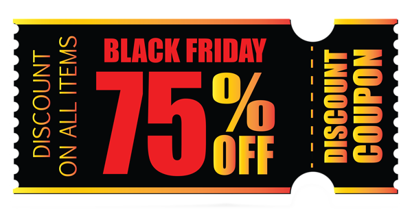 This png image - Black Friday Coupon PNG Clipart Image, is available for free download