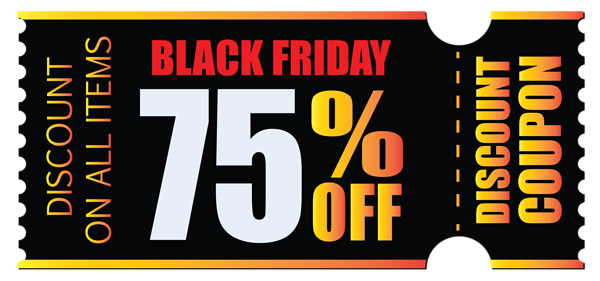 This png image - Black Friday Coupon PNG Clipart Picture, is available for free download