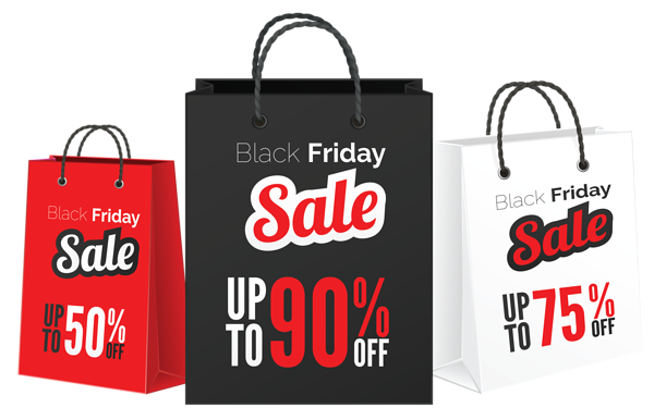 This png image - Black Friday Sale Bags PNG Clipart Picture, is available for free download
