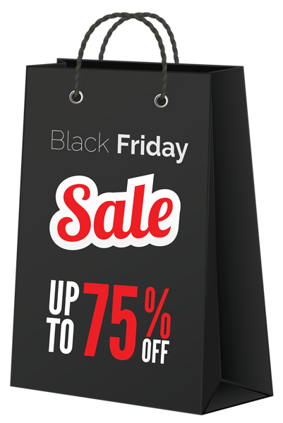 This png image - Black Friday Sale Black Bag PNG Clipart Image, is available for free download