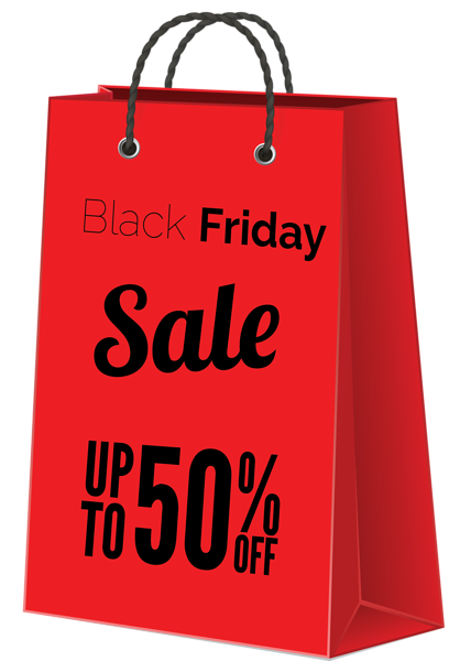 This png image - Black Friday Sale Red Bag PNG Clipart Image, is available for free download