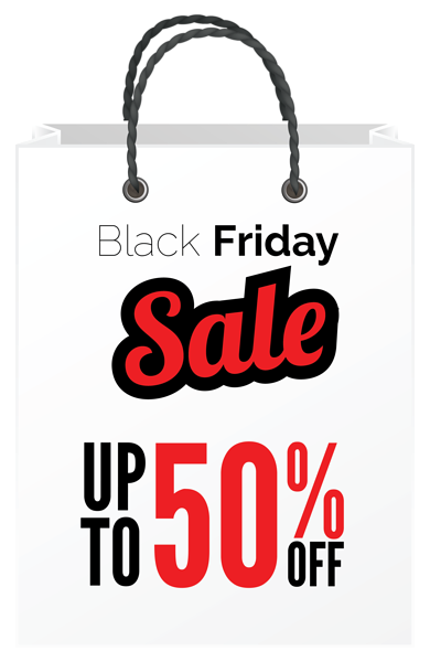 This png image - Black Friday Sale White Bag PNG Clipart Image, is available for free download