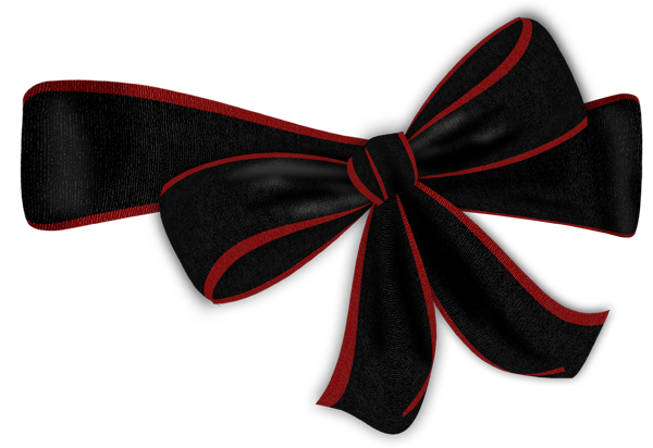 This png image - Black Bow with Red Edge Clipart, is available for free download