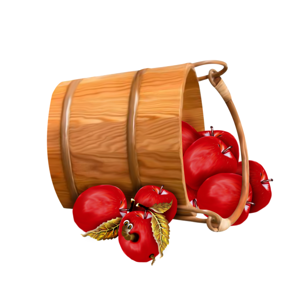 This png image - Bucket with Apples Transparent Clipart, is available for free download