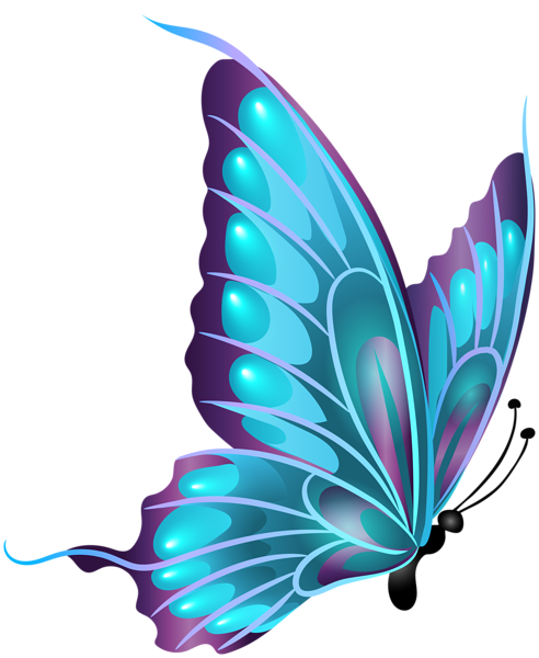 Blue Butterfly Transparent PNG Clipart | Gallery Yopriceville - High ...