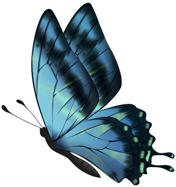 This png image - Blue Flying Butterfly PNG Clipart, is available for free download