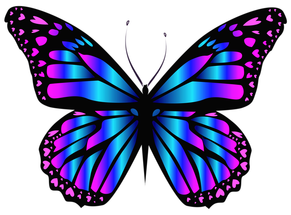This png image - Blue and Purple Butterfly PNG Clipar Image, is available for free download