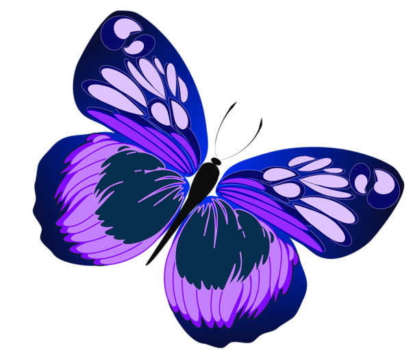 This png image - Blue and Purple Butterfly PNG Clipart, is available for free download