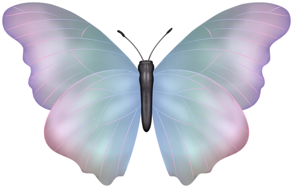 This png image - Butterfly Soft Blue PNG Clipart Image, is available for free download