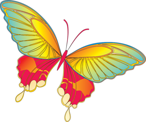 This png image - Cartoon Yellow Butterfly Clipart, is available for free download