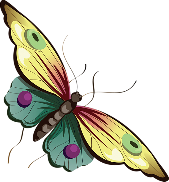 This png image - Cartoon Yellow and Blue Butterfly Clipart, is available for free download