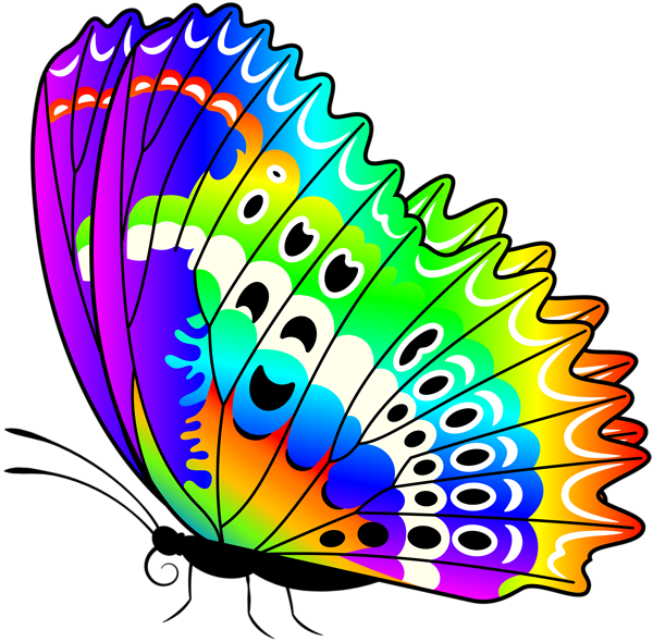 This png image - Colorful Butterfly Transparent Clip Art Image, is available for free download
