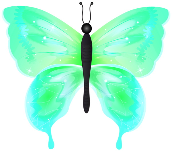 This png image - Green Butterfly PNG Transparent Clipart, is available for free download