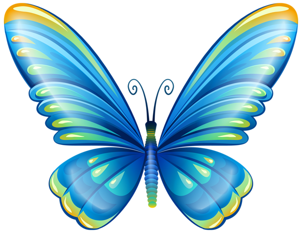 This png image - Large Art Blue Butterfly PNG Clip Art Image, is available for free download
