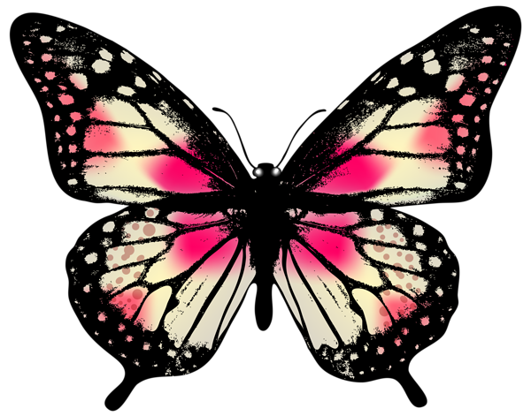 Large Pink Butterfly PNG Clip Art Image | Gallery ...