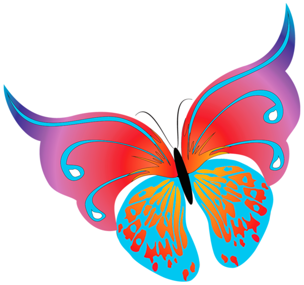 This png image - Painted Transparent Butterfly PNG Clipart, is available for free download