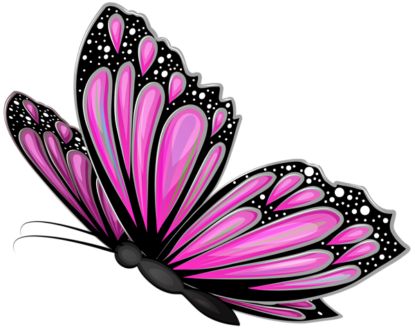 Pink Butterfly Transparent PNG Clip Art Image | Gallery Yopriceville