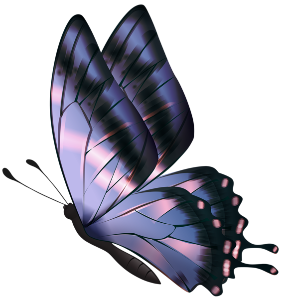 This png image - Purple Flying Butterfly PNG Clipart, is available for free download