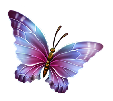 This png image - Purple and Blue Transparent Butterfly Clipart, is available for free download
