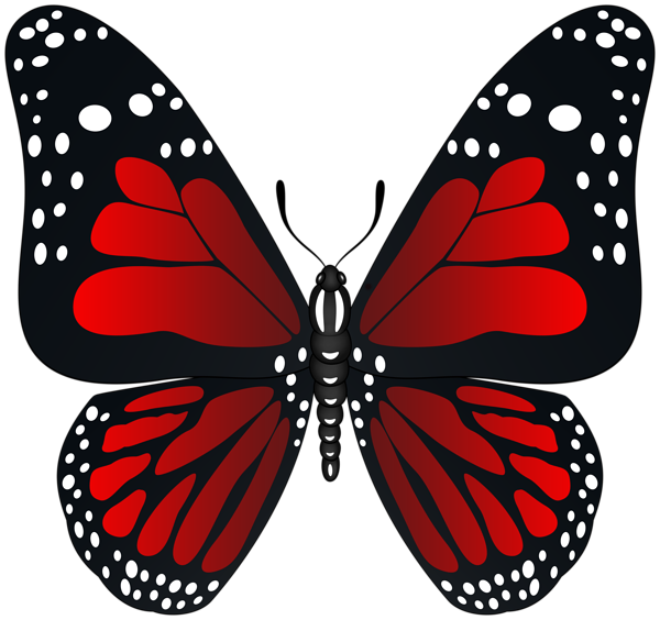 Red Butterfly Transparent PNG Image | Gallery Yopriceville - High ...