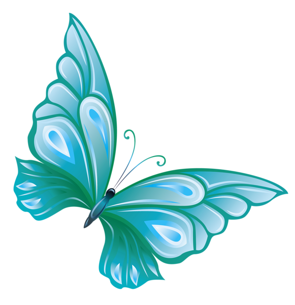 Transparent Blue Butterfly PNG Clipart | Gallery Yopriceville - High ...