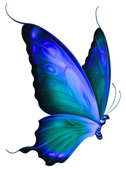This png image - Transparent Blue and Green Deco Butterfly Clipart, is available for free download