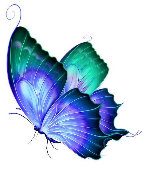 This png image - Transparent Blue and Green Deco Butterfly PNG Clipart, is available for free download