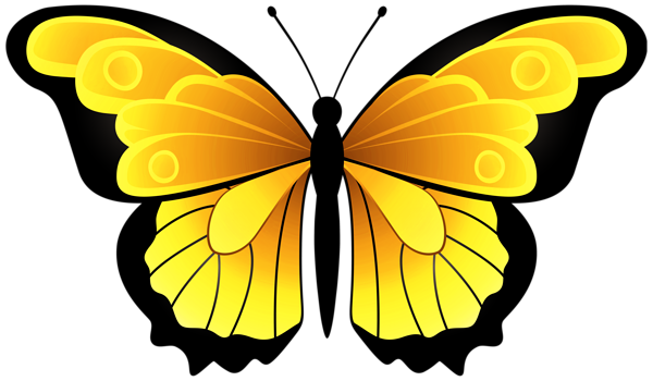 This png image - Yellow Butterfly Transparent Clipart, is available for free download
