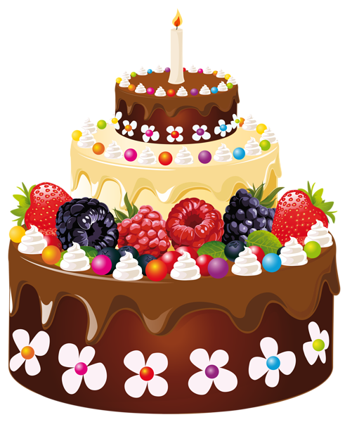 This png image - Birthday Cake with Candle PNG Clipart Image, is available for free download